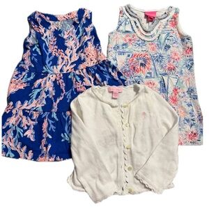 Lilly Pulitzer xs 2-3 dress and cardigan bundle
